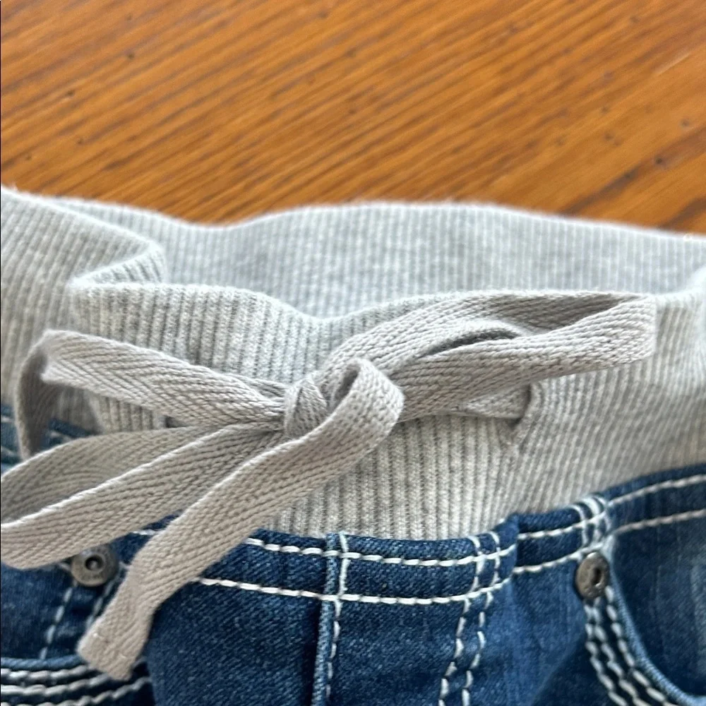 Justice Blue Kids Jeans with Gray Waistband